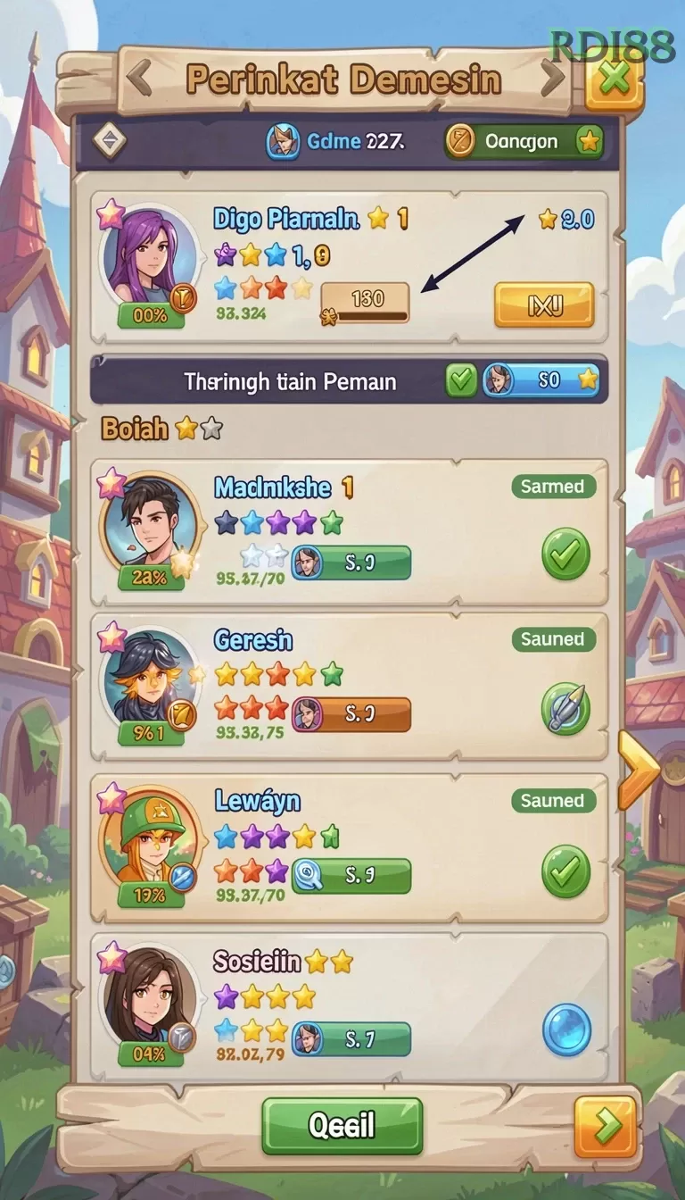 Galeri pratinjau visual rdi88 build APK resmi terbaru